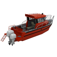 Bateau à moteur en alliage d'aluminium à grande vitesse de 23ft 7m avec moteur hors-bord de 2.45m/8ft pour la pêche durable et certifié CE 1580kgs