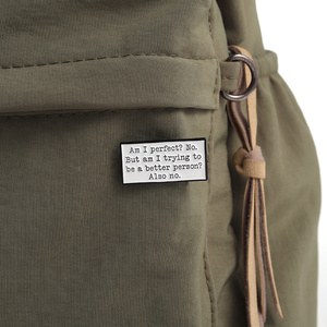 Pin esmaltado perfecto, tratando de ser una mejor persona, citas inspiradoras, lema, insignias, mochila de solapa, joyería de Metal al por mayor - Product Image 3