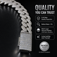 Bracelet cubain Miami 16 mm, prix fabricant, serti de zircons, bijoux hip-hop, laiton écologique, zircon 5A, longueur personnalisée