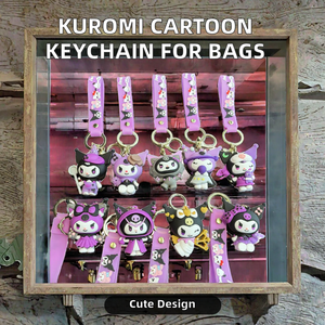 Roxo Amantes Mini Macio Brinquedo Boneca Sanriomi Cartoon Kuromied Chaveiro Kawaii PVC Keychain Saco Mochila Car & Anime Presentes - Product Image 2