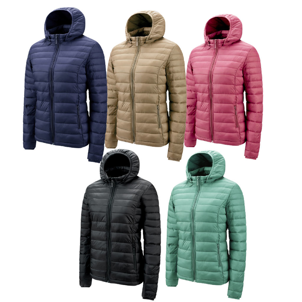 Wholesale Simple Solid Color Women Cotton Coat Windproof Keep Warm Female Hooded Coat Red/Green/Khaki/Black/Navy