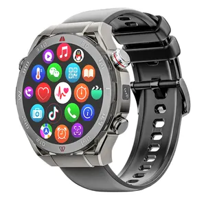 2024新款AMOLED 4G sim卡手表协议移动支付1.43英寸豪华全球定位系统无线视频通话安卓应用智能男士手表