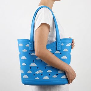 Sacs fourre-tout HGD avec logo personnalisé, sacs fourre-tout en EVA personnalisés en usine, vente en gros, sacs de plage en caoutchouc imperméables pour magasin - Product Image 1