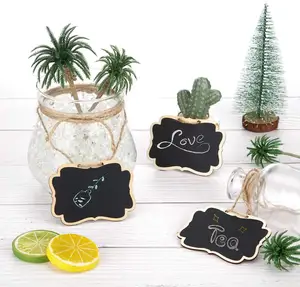 Chalkboard Tags with String Mini Erasable Chalkboards Wooden Hanging Chalkboard Labels
