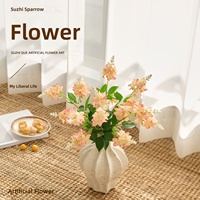 Bunga Delphinium Sutra Sentuhan Asli Buatan Baru untuk Dekorasi Pernikahan dan Rumah, untuk Hari Valentine dan Paskah