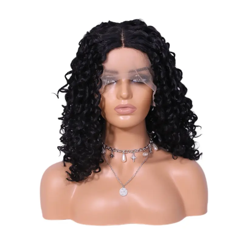 Lace Front Wigs Small Curly Wavy Synthetic Wigs 180% Density Wigs For Black Women