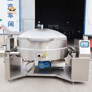 Chaudière à vapeur à double enveloppe de 50 à 600 litres, inclinable, avec agitation, pour la production alimentaire commerciale - Product Image 4