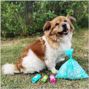 Sacs à déjections canines biodégradables imprimés avec logo personnalisé, vente en gros, sacs à crottes d'animaux compostables - Product Image 6