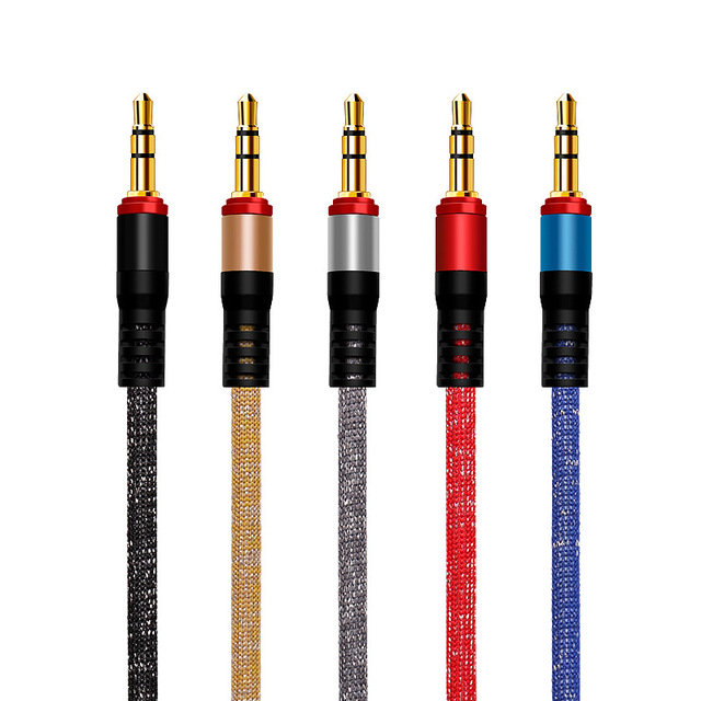 High Quality Jack 3.5mm Audio Cable Nylon Braid 3.5mm Male to Male AUX Cable