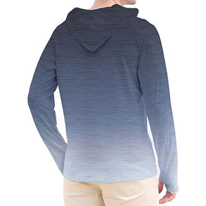 OEM Sublimación Malla Faceshield Manga larga UPF 50 + Tallas grandes Secado rápido Protección UV Hombres Camisa de pesca - Product Image 2