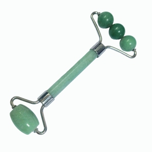 อุปกรณ์นวดหน้าหินอะเวนเจอรีนสีเขียวแบบใหม่ล่าสุด ลูกกลิ้งหน้า 3 ลูก - Product Image 6