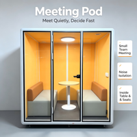 Cabine téléphonique insonorisée en aluminium écologique pour bureau à domicile, hôtel, hôpital et atelier