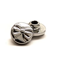 Rivet Logam Embos Berkualitas Tinggi, Rivet Hias Bentuk Pita Kustom dari Paduan Logam untuk Pakaian, Tas Kulit, Sepatu, dan Garmen