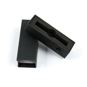 Scatola per cassetto a cartuccia in cartone di carta riutilizzabile nera stampata personalizzata scatola resistente ai bambini con inserto in schiuma - Product Image 1