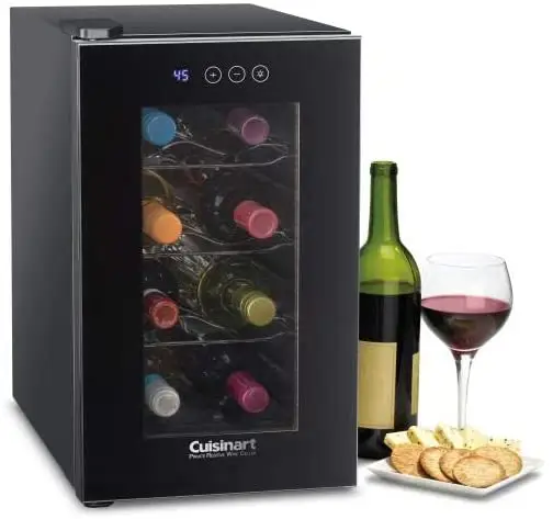 Factory Custom Lcd Display Thermoelectric 8 Bottle Countertop Wine Cooler Refrigerator