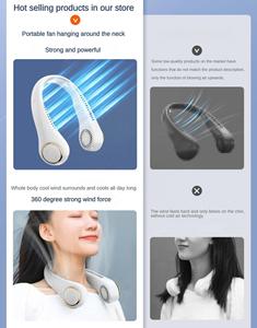 Factory Wholesale Hot Sales Novelty Gift <b>Usb</b> Charging Portable Wearable Neck <b>Fan</b> for Outdoor - Product Image 4