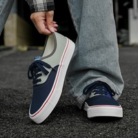 Chaussures en toile respirantes pour hommes avec logo personnalisé, style coréen, baskets basses vulcanisées décontractées, marque de créateur, étiquette privée OEM ODM