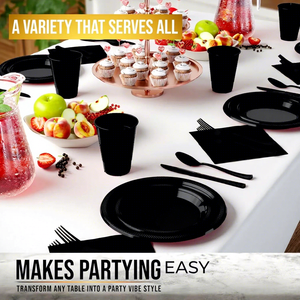 Ensemble <span class=keywords><strong>de</strong></span> 350 Assiettes Jetables Colorées, 50 <span class=keywords><strong>de</strong></span> Chaque Type, Assiettes <span class=keywords><strong>de</strong></span> 9 et 7 Pouces, Gobelets, Serviettes et Couverts – <span class=keywords><strong>Vaisselle</strong></span> Exquise pour Fêtes - Product Image 3