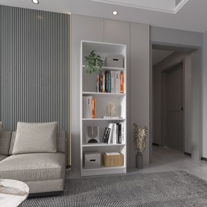 DB <b>White</b> 5-Shelf <b>Bookcase</b> Durable and Stylish <b>Bookcases</b> & Bookshelves - Product Image 1