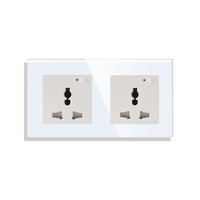 Prise murale intelligente WiFi multifonction Bingoelec 16A double 3 broches Tuya avec petit bouton et indicateur LED