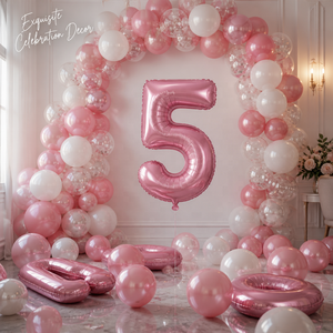 Ballons Chiffres Métalliques Gonflables en Aluminium Rouge Arc-en-ciel de 32 Pouces pour Décoration d'Anniversaire de Bébé - Vente en Gros - Product Image 2
