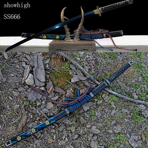 Épée Katana Dachi bleue faite à la main, jouet de collection pour cosplay SS666 - Product Image 1