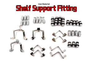 Support de <span class=keywords><strong>fixation</strong></span> en acier pour étagère, double face, pour armoire en verre, connecteurs métalliques - Product Image 5