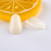 Présentoir de faux ongles en acrylique de taille unique, forme ovale de longueur moyenne, sac de pratique des ongles, paquet de doigts ABS français