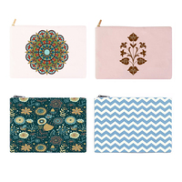 Pochette à fermeture éclair personnalisée pour maquillage, organisateur de maquillage de voyage, trousse de maquillage, sublimation, sacs à cosmétiques en toile vierge pour articles de toilette