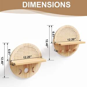 JUNJI-<span class=keywords><strong>Estantes</strong></span> flotantes de madera de 3 piezas <span class=keywords><strong>para</strong></span> colgar en la pared, estante de hierro de plástico metálico <span class=keywords><strong>para</strong></span> uso doméstico <span class=keywords><strong>para</strong></span> cocina, especias, ropa - Product Image 3