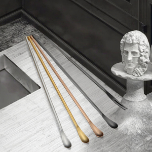 18/8 Stainless Steel Mini <b>Spoon</b> with Classic Design Matte <b>Gold</b> Finish Flatware Set with Free Laser Logo for Party Use - Product Image 2