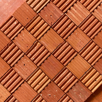 Brique rouge artistique, brique culturelle pour espaces commerciaux ; Brique rouge pour la construction de cours, revêtement mural en carreaux de porcelaine antique