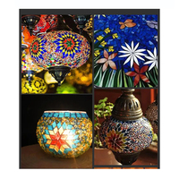 Mosaicos de Vidrio Teñido DIY - Lámparas Turcas Hechas a Mano, Duraderas, Impermeables, Ecológicas, Decoración para el Hogar, Iluminación