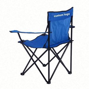 Chaise de plage portable avec logo personnalisé imprimé, chaise à dos pour la pêche, la randonnée, le camping, la villa, cadre en acier de 16 mm - Product Image 5