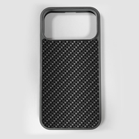 Pour iPhone 17 Pro Max Nouveaux Modèles Couverture Bord Droit avec 3K Motif TPU Plain Carbon Fiber Phone case