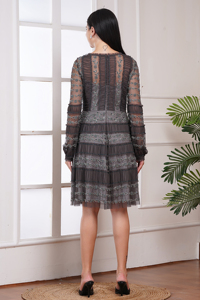 A sophisticated Mini <b>dress</b> with elegant detailing, perfect for evening events - Product Image 4