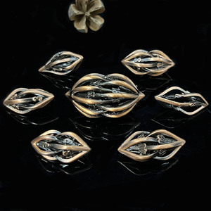 Arcanum Silver 7 piezas 3D impreso poliédrico RPG dados mazmorras y dragones Metal DND juego jugador conjunto diseño hueco - Product Image 2