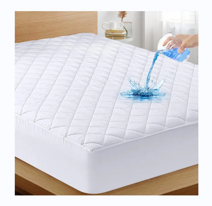 Protège-matelas matelassé imperméable et souple pour couvre-matelas ajusté pour lit