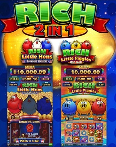 Juego de Mesa Rich 2 en 1 Hens&Piggies con Pantalla Vertical, 85% de Valoración, Juego de Habilidad (MOQ 1 Unidad) <span class=keywords><strong>a</strong></span> <span class=keywords><strong>Precio</strong></span> de Fábrica para Máquina de Diversión Arcade - Product Image 2