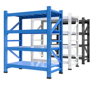 Ayarlanabilir Civatasız Çelik Raf Sistemi 4 Katlı Endüstriyel Metal Ağır Yük Palet Rafı Özelleştirilebilir Depolama Rafları 500kg Kapasite - Product Image 2