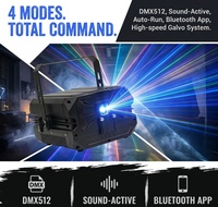 Luces Láser Bluetooth 3D de 12w con Control DMX512, Proyector de Haz de Animación para Bodas, DJ, Discotecas y Espectáculos