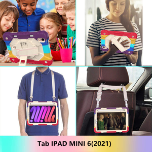 Funda resistente para niños para <span class=keywords><strong>iPad</strong></span> <span class=keywords><strong>Mini</strong></span> 6 8,3 pulgadas/<span class=keywords><strong>Mini</strong></span> 7th Gen 2024 con portalápices correa de hombro de <span class=keywords><strong>mano</strong></span> funda para tableta a prueba de golpes - Product Image 6