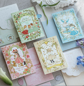 Ensemble de cartes de vœux créatives et écologiques, série Tea Party, avec motifs dorés et motifs <span class=keywords><strong>d</strong></span>'explosion, pour messages <span class=keywords><strong>d</strong></span>'<span class=keywords><strong>anniversaire</strong></span>, de vœux, de Saint-Valentin et de Noël - Product Image 1