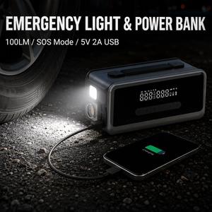 YILIE Démarreur de batterie 8-en-1 <span class=keywords><strong>avec</strong></span> pompe à air et souffleur 8000mAh 1500A de crête, batterie externe pour voiture, <span class=keywords><strong>gonfleur</strong></span> de pneus, vente en gros - Product Image 5