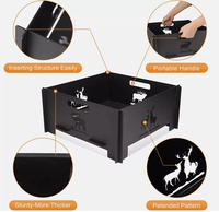Portable Plug Fire Pit Outdoor Bonfire Firepits Pliable Métal Fer BBQ Camp Poêle Voyage Pique-Nique Cour Patio Firepit
