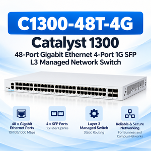 Switch di Rete Gestito L3 C1300-48T-4G Catalyst 1300 con 48 Porte Gigabit Ethernet e 4 Porte SFP 1G per Imprese - Product Image 1