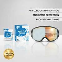 Lingettes anti-buée et antistatiques longue durée pour lunettes de sécurité, lunettes de ski, lunettes de laboratoire – Emballage individuel sous film – Nettoyant de lentilles de qualité supérieure