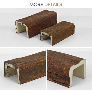 Moulures décoratives intérieures et extérieures en PU imitation bois, fabrication directe d'usine, pour villa, café, studio de yoga - Product Image 5