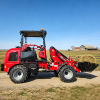 900kg Radlader Mini-Baumaschine Frontlader TL909 Kleiner Radlader mit Anbaugeräten zum Verkauf