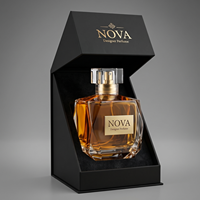 Flacons de parfum carrés de luxe en verre 30ml 50ml 100ml vides mats transparents personnalisés avec pulvérisateur à pompe et col serti, emballage en boîte